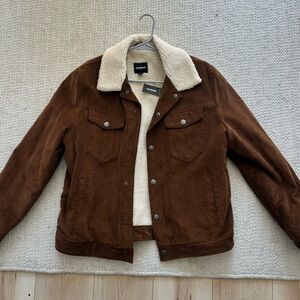 Express Brand New Corduroy Jacket with Shearling Lining sz L